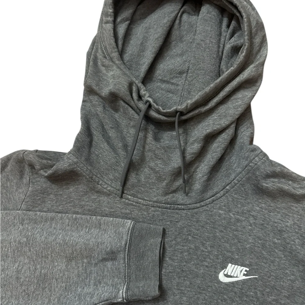 Nike Women’s Cowl Neck Gray Athletic Hoodie Size XL Nike Swoosh Logo Sports